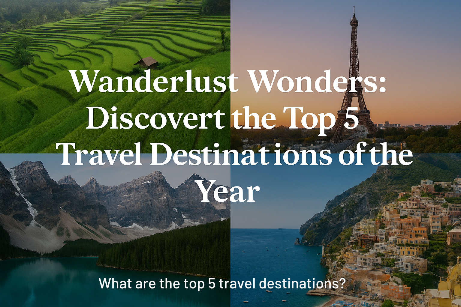 Wanderlust Wonders: Discover the Top 5 Travel Destinations of the Year